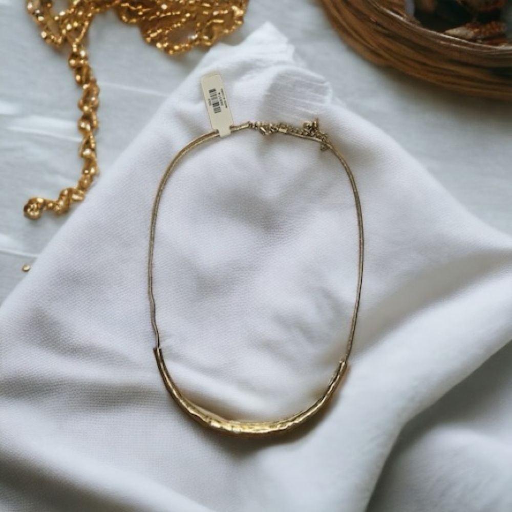 ❣️ 3 for $15 New Hammered Gold Necklace